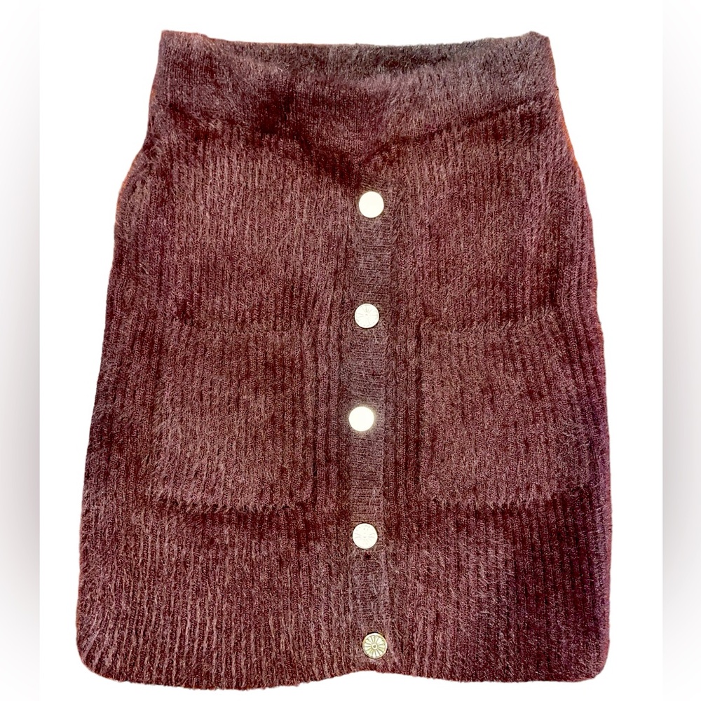 Alamour the Label - faux fur rabbit mini skirt Sm